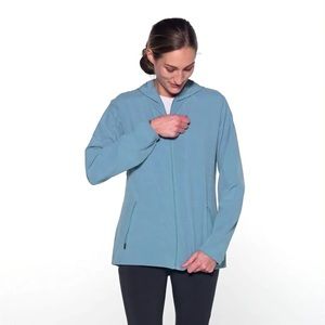 Free Fly Apparel - Women’s Breeze Jacket - lightweight, hooded, SPF 50+ size L